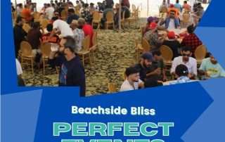 Beachside event celebration setup in Karachi